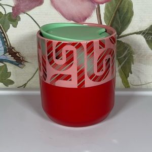Starbucks Holiday Candy Cane Ceramic Travel Mug